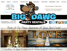 Tablet Screenshot of bigdawgpartyrentals.com